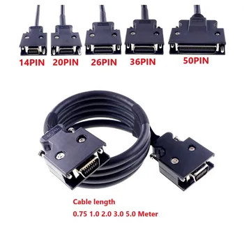 1 ks SCSI Konektor Kábla MDR 14 20 26 36 50 Pozície Samec Samec Zapojte Adaptér, Kábel 1 m Predĺženie Spájkované Montáž  4