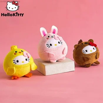 10 cm Kawaii Sanrio Hello Kitty Keychain Tašky Plyšový Prívesok Anime Vypchaté Zvieratá Roztomilý Kreslený Keychains Darček Hračka pre Deti, Ženy, Mužov  5