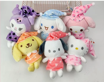 10 cm Sanrio Kawaii Kuromi Hello Kitty Cat Roztomilé Plyšové Hračky Mäkké Plyšové Mäkké Bábiky, Dekorácie Prívesok pre Dievča Chlapec Darček k Narodeninám  5