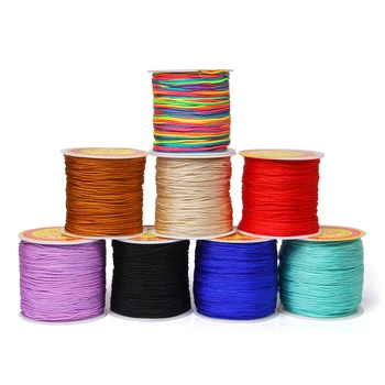 100Meters/veľa 0.8 mm Nylon Kábel Prevlečte Čínsky Uzol Macrame Kábel Náramok Pletená String DIY Strapce Lištovanie String Niť  5