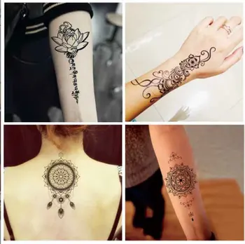 1PC Dočasné Tetovanie Nálepky Huadan Kapor Kvety Dievčatá, Ženy, Mužov, Body Art Tetovanie Nálepky Nepremokavé Rameno Umenie Falošné Tetovanie  10