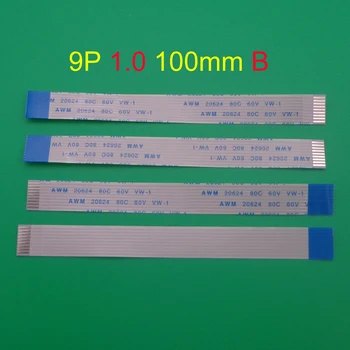 1pcs 9pin FFC FPC ploché flexibilný kábel 1.0 mm ihrisku 9 pin typ B, Dĺžka 100 mm Stuha Flex Kábel AWM 20624 80C 60V VW-1  10