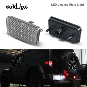 1Pcs Pre Jeep Wrangler JL 2018-2021 LED špz Osvetlenie Vozidla Zadná poznávacia Lampy 18smd Canbus Biele Auto Príslušenstvo  4