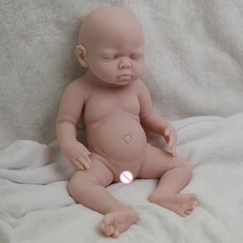 2.4 kg Reborn Baby Doll celého Tela Silikónové Úsmev Dievča Baby Doll Nevyfarbené DIY Cartoon Mäkké Maznať Telo Vysoko Kvalitné Ručne vyrábané Bábiky  10