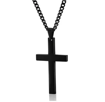 2021 Nové Retro Jednoduché Jediný Kríž Náhrdelník S Príveskom, Šperky Christian Príslušenstvo  10