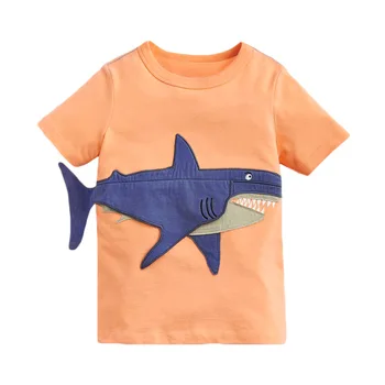 2022 Letné Baby Boy T-shirt Deti Nosiť 3D Žralok, T Košele Zábavné Tees Oblečenie Pre Deti  10