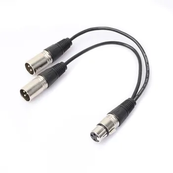 3 kolíkové XLR Audio Jack SAMICA Na Duálny 2 SAMEC Konektor Y SPLITTER Mic Kábel Adaptéra Viesť 30 CM/1 METROV Kábla  5