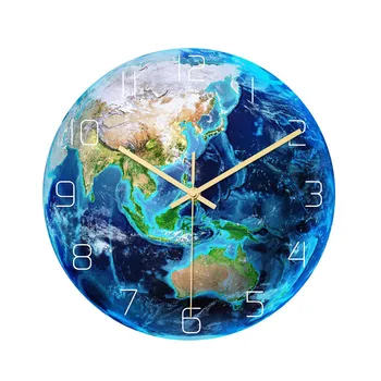 30 cm Zemi Vzor Hodiny Hodinky Akrylátové Tichý Nástenné Hodiny Pre Obývacej Izby, Spálne, Domáce Dekorácie Svetelné Hodiny, horloge reloj  10