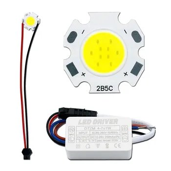 3W 5W 7W 10W LED Spájkovanie Čip + LED Driver Žiarovka Trikolóra Zdroj Svetla Kit Jednoduchá Montáž na bodové svetlo Stropné Svetlo urob si sám  5