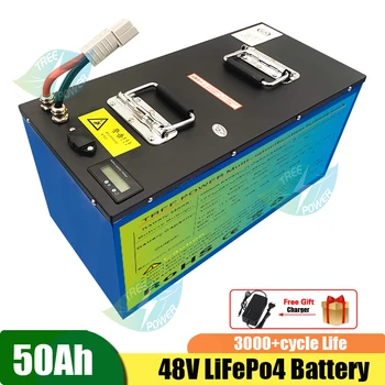48V 50AH LiFePO4 batérie hlboké cyklus pre 48v elektrický bicykel e požičovňa skútrov invertor Slnečnej energie + 5A nabíjačky  10