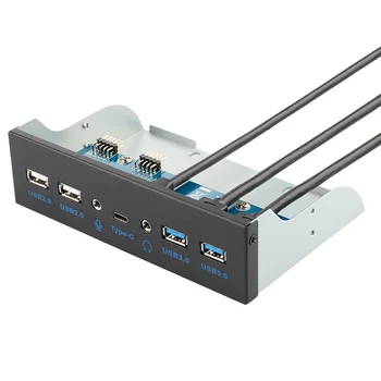 5.25 v Počítači Optickej Jednotky Predného Panela USB 3.0 2.0 Typu C HUB 20 Pin Audio Konektor Kábla Super Rýchlosť Plug and play Adaptéry  10