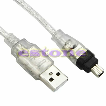 5 ft NOVÝ USB Firewire iEEE 1394 4 Pin iLink Kábel Adaptéra  5