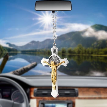 Auto Prívesok Ježiš Kríž, Kríž Ozdobné Prívesky Spätné Zrkadlo Závesné Dekorácie Auto Dekor Autá Príslušenstvo Styling Dary  10