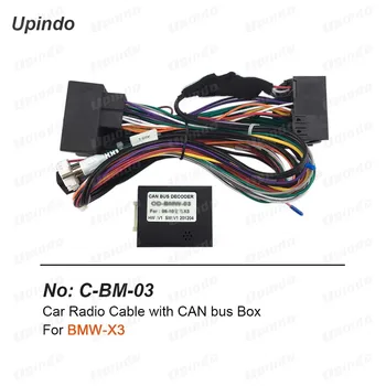 Autorádio Android Vedúci Jednotky Kábel s CAN-Bus Box, Adaptér Elektroinštalácie Postroj Napájací Konektor ISO Zásuvka pre BMW X3  10