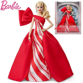 Barbie Pôvodné Barbie 2019 Holiday Barbie Bábika 12-Palcový Módne Bábiky Model Kolekcie Bábika Darčeky pre Deti Dievča Hračky Fxf01  10