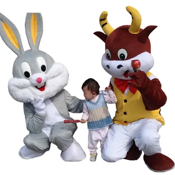 Bugs Bunny Maskot Kostým Zajaca, Králika Na Hallween Karneval Festivaly Cosplay Party Šaty  10
