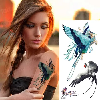 dočasné tetovanie zvierat phoenix sexy tetovanie pre ženy, tiger, vlk vzory tetovanie vody prenos dočasné tetovanie dragon tattoo  10