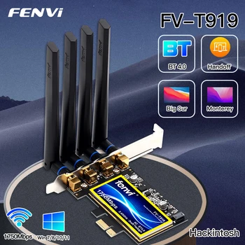 Fenvi T919 1750Mbps PCIe Ploche Karty Wifi BCM94360 Pre MacOS Hackintosh 802.11 AC Bluetooth 4.0, Dual Band Bezdrôtový Adaptér Win10  5