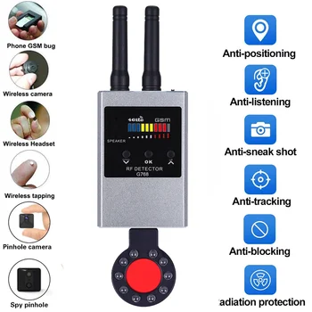 G768W Anti-Spy Bezdrôtový RF Signál Detektor GSM Audio Vyhľadávanie GPS Scan Detektor Rádio Detektor Anti Úprimných Fotoaparátu IR Skenovanie  5