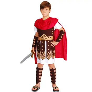 Grécky Rímsky Bojovník Gladiator Kostým Dieťa Chlapcov Rytier Julius Caesar Cosplay Halloween Party Karnevalu Mardi Gras Maškarný  10