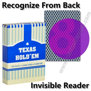 Infračervené Označené Karty pre Neviditeľné UV Reader Texas Hold ' em Plastové Paluby pre Magic Show Anti Cheat  5