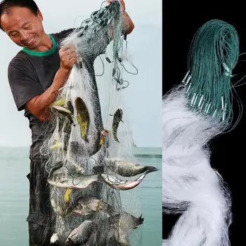 Jasné, Zelená Biela Rybárske siete s Plavák na Ryby Pasce Malých Nylonových Gill Príslušenstvo Monofil Čistý Oka Rybárske Jedného Oka  5