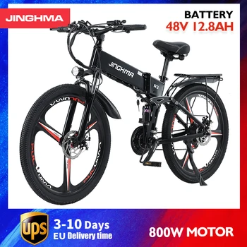 JINGHMA R3 2022 Nové Elektrické Bicykle 800W 48V12.8AH Batérie 26-Palcový Dospelých Bicykel Skladací Bicykel Off-road Horský Bicykel  5