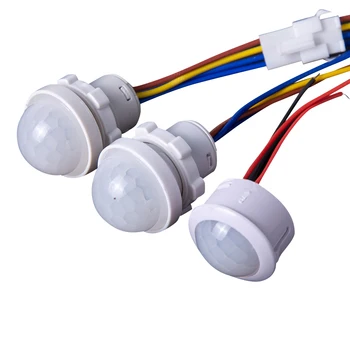 LED PIR Senzor Detektora Smart Switch 110V 220V DC12-24V PIR Infračervený Senzor Pohybu, Detekcia Automatický Senzor, Light Switch  4