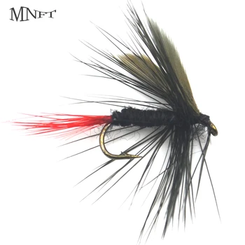 MNFT 10PCS 10# Red-tailed Čierne Telo Víla Pstruh Muchy, Rybárčenie Simulácia Aspell Lure Lietať Háčik  4