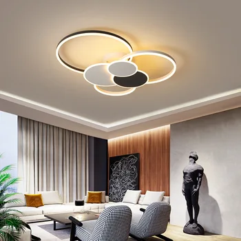 Moderné LED Luster S Diaľkovým ovládaním Led Stropné Lampy, Obývacia Izba, Jedáleň, Spálňa, Kuchyne Gold okolo Svietidlá  10