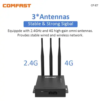 Nepremokavé Vonkajšie 4G Router CAT4 LTE Smerovače 3G/4G SIM Karty Prístupový Bod WiFi Router, Modem 3*5dBi Silný Signál Antény 90Uses  5