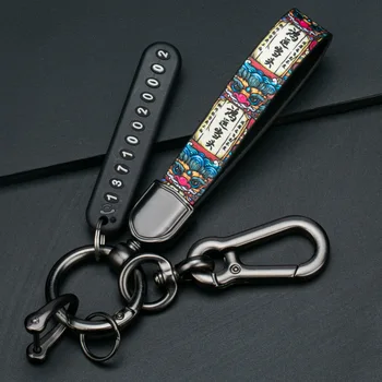 Nové Kreatívne PU Kožené Pletené Lano Keychain Auto Krúžok pre Ženy Muži Móda Kľúč, Držiak na Príslušenstvo  5