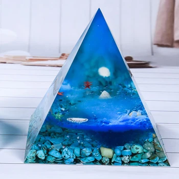 Nový 15 CM DIY Transparentné Len Super Veľká Pyramída Silikónové Živice Plesne Plavidlá, Šperky Crystal Formy Box S Plastovými Robiť Nástroj  5