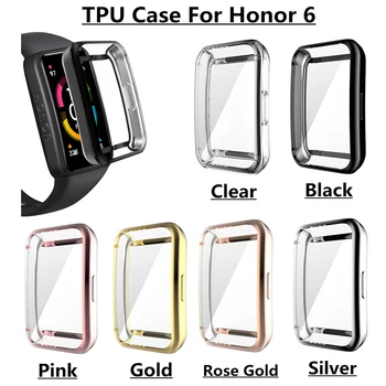 Náhradné Mäkké TPU Náramok Prípade Rám Sledovať Ochrany Plný Kryt na Huawei Kapela 7 / Band 6 Pro / Honor 6 Ochranné  10