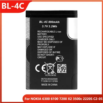 Originálne batérie BL-4C Batéria Telefónu NOKIA 6300 6100 7200 X2 3500c 2220S C2-05 BL-4C Nahradenie Rechargable Batérie 890mAh  10