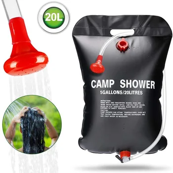 Outdoor Camping Sprcha Taška 20L Skladací Solárny Ohrievanou Vodou Taška Prenosná na Skladovanie Vody Sprcha Kúpanie Taška  5