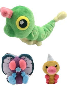 Pokemon Zelené Húsenice Bada Motýľ Jednorožec Plyšové Bábiky Hračky Anime Hry Okolitých Detí, Darček k Narodeninám Kawaii Vývoj  5