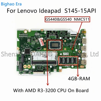 Pre Lenovo Ideapad S145-15API Notebook Doska S R3 R5-3500 CPU 4GB-RAM NMC511 NM-C511 Fru:5B20S42802 5B20S42804 100% Test  10