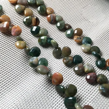 Prírodný kameň Tvárou kvapka Vody tvar voľné korálky India Agates Crystal string guľôčok Pre šperky, takže DIY náramok náhrdelník  4