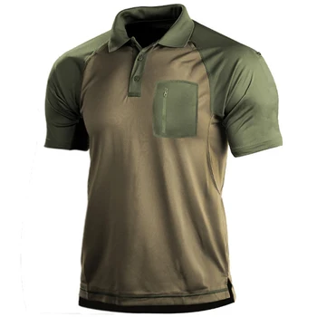 Pánske Outdoorové Lete Taktické Tričko Vojenské Plus Veľkosť Krátky Rukáv Lov Mužské Tričko Polo Sport Henry T-Shirt  10