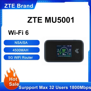 Pôvodné 5G Wi-Fi Pro Prenosné Router ZTE MU500 MU5001 Mobile Hotspot Sub6G Siete 2,4 Palcový Farebný Dotykový Displej až 30 Zariadení  5