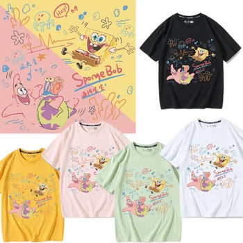 Pôvodné Anime Spongebob-Krátke Rukávy Patrick Star Žena Lete Cartoon Študent Trend Voľné Bavlna Wild Pár T-Shirt Darček  4