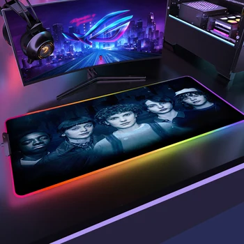 RGB LED Gaming Mousepad Podložka pod Myš VEĽKÉ XXL Mause Pad Klávesnice Stôl, Koberec Hra Gumy Č-slip Mouse Mat Hráč Zvláštnejšie Veci, TV  5