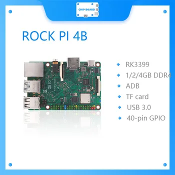 ROCK PI 4B V1.4 Rockchip RK3399 Cortex Šesť Základných SBC/Single palubný Počítač Kompatibilný s Úradný Raspberry Pi Displej  3