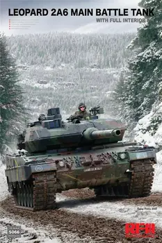 RyeField RM5066 1:35 rozsahu Leopard 2A6 Moderný nemecký Hlavný Bojový Tank Plný Vnútornej Štruktúry modelu auta  10