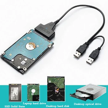 SATA Kábel pre Notebook SSD 2,5 Palca Desktop HDD Externý Pevný Disk USB 3.0 Adapter S Napájania Port pre Mac OS,pre Windwos  2