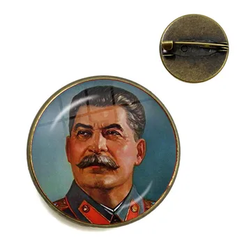 Sovietu ZSSR Stalin Lenin Brošne Classic Red Star Kladivo Kladivo Komunizmu Znak CCCP Sklo Cabochon Golier Kolíky Šperky Darček  10