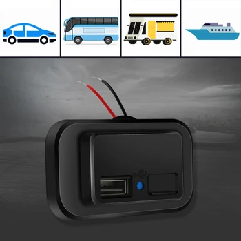 USB Nabíjačka do Auta Zásuvky elektrickej Zásuvky s Spp, Dual Port 12V-24V Rýchle Auto Nabíjačku pre Automobily, Autobus  10