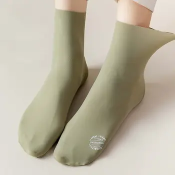 V lete Ľad Hodvábne Hladký Ponožky Akýkoľvek Rez Farbou Bavlna-soled Žien Mid-trubice Ponožky  10