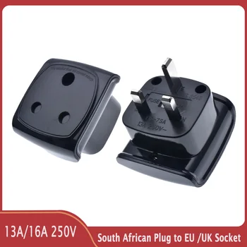 Veľké Južnej Afriky do EÚ UK Travel Adaptér Elektrickú Zástrčku 13/16A Južná Afrika AC Zásuvky Zásuvky  10